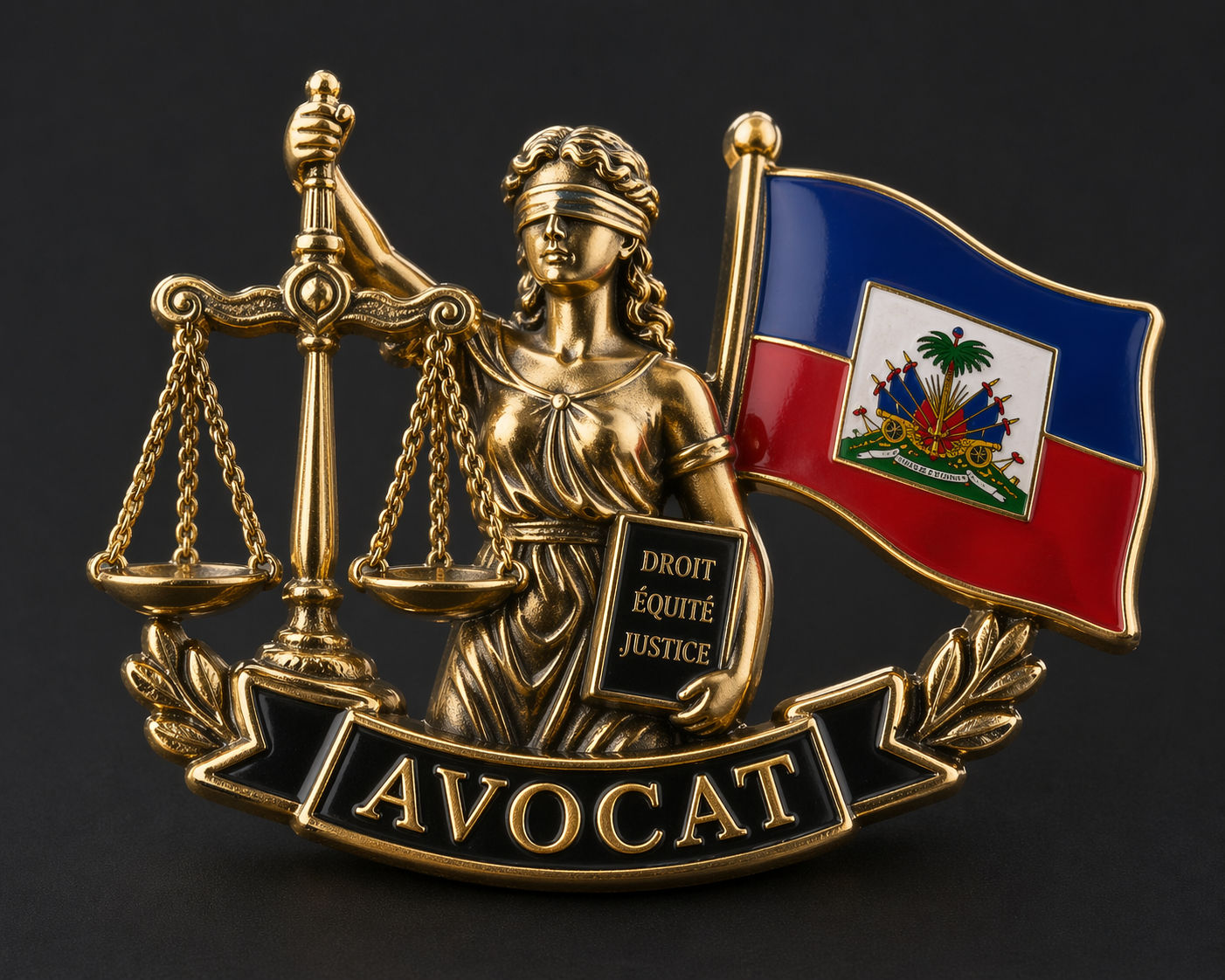Broche avocat HaitiLogo